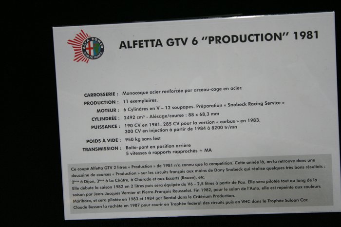 alfetta gtv 6 production 1981 (Salon Lyon Epoqu'auto 2010)