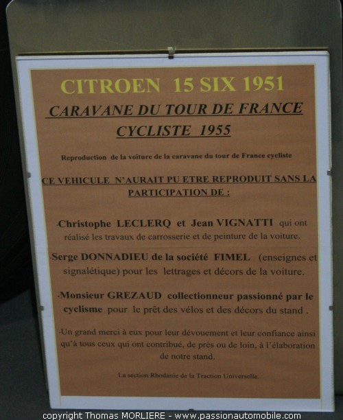 Traction 15.6 1951 Tour de France 1955 (Salon Epoqu'auto 2009)