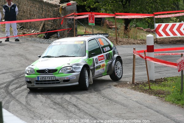40 BRUN Citro n Saxo Kit Car Rally Lyon Charbonniere 2009 