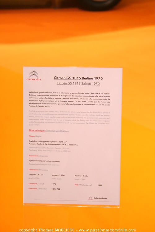 40 ans Citroen GS (salon Retromobile 2010)