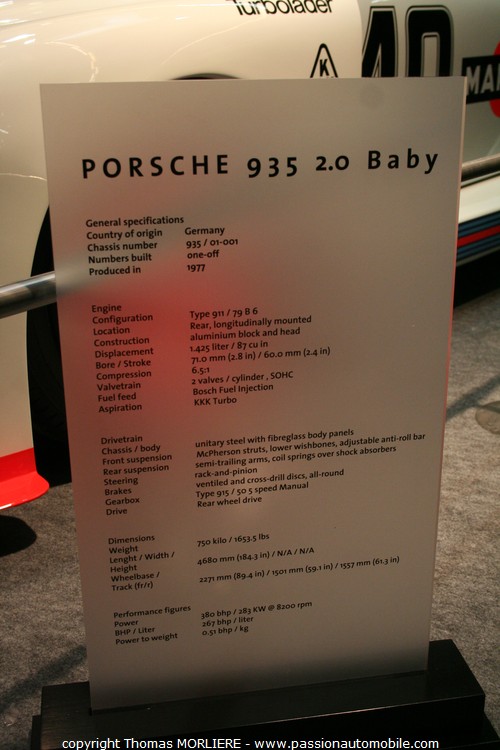 Porsche 935 2.0 Baby 1977 (Rtromobile 2010)