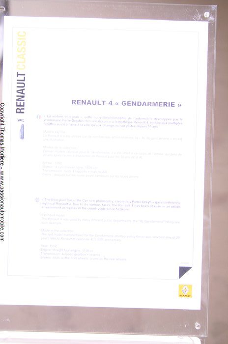 renault 4 gendarmerie 1992 (Salon Retromobile 2011)