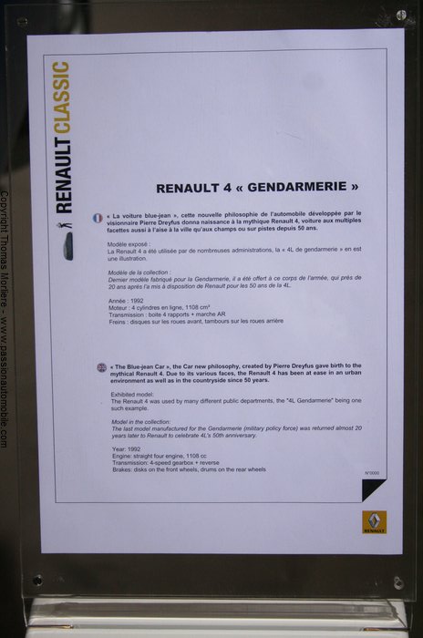 renault 4 gendarmerie 1992 (Rtromobile 2011)