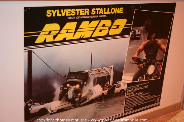 Rambo avec sa moto (Le cinma et la moto (Salon de la moto 2007))