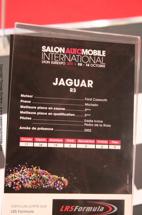 formule 1 jaguar r3 2002 (salon de l'auto de Lyon 2011)