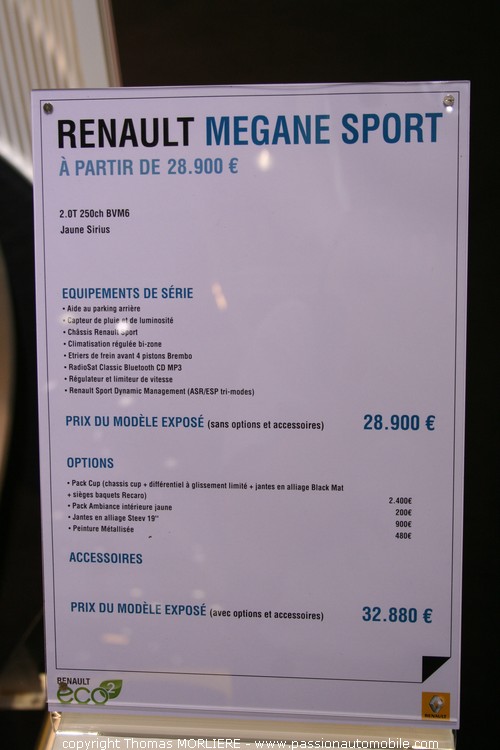 Nouvelle Renault Megane Sport 2009 (Salon de Lyon 2009)