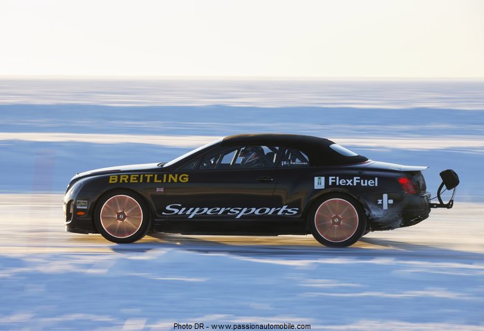 bentley supersports ice speed record convertible 2011 (salon de Genve 2011)