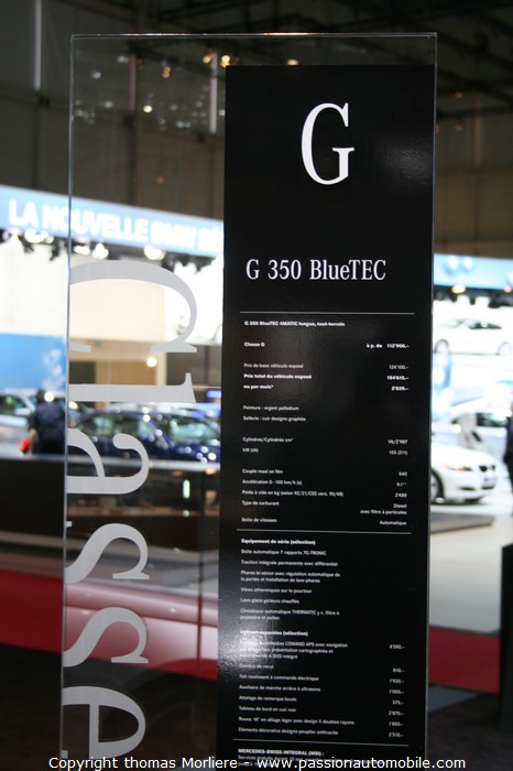 Mercedes G 350 BlueTec 2010 (salon de Genve 2010)