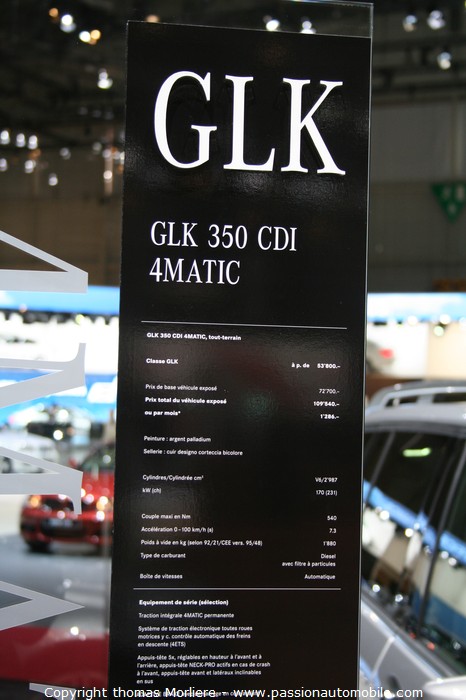 Mercedes GLK 350 CDI 4MATIC 2010 (Salon de Geneve 2010)