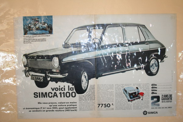 Publicit SIMCA 1100 (Rassemblement national simca 2007  anse (Rhones-alpes, France))