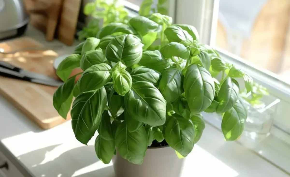 Basilic à la fenêtre