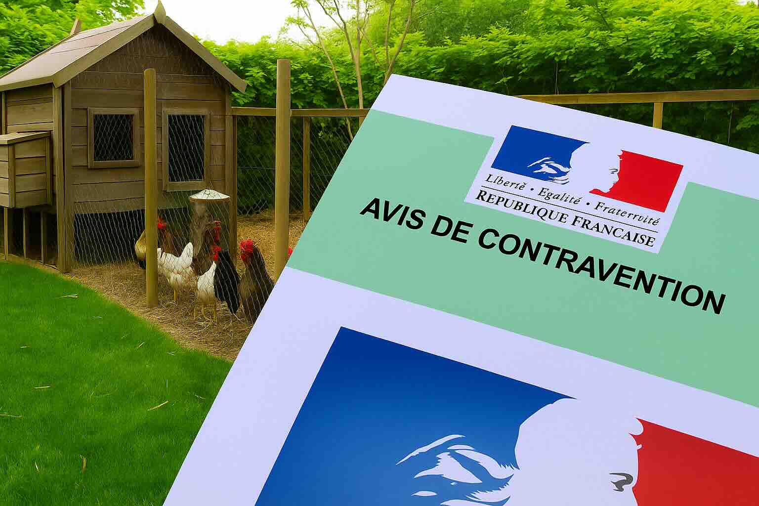 amende pour les Français qui ont un poulailler dans leur jardin